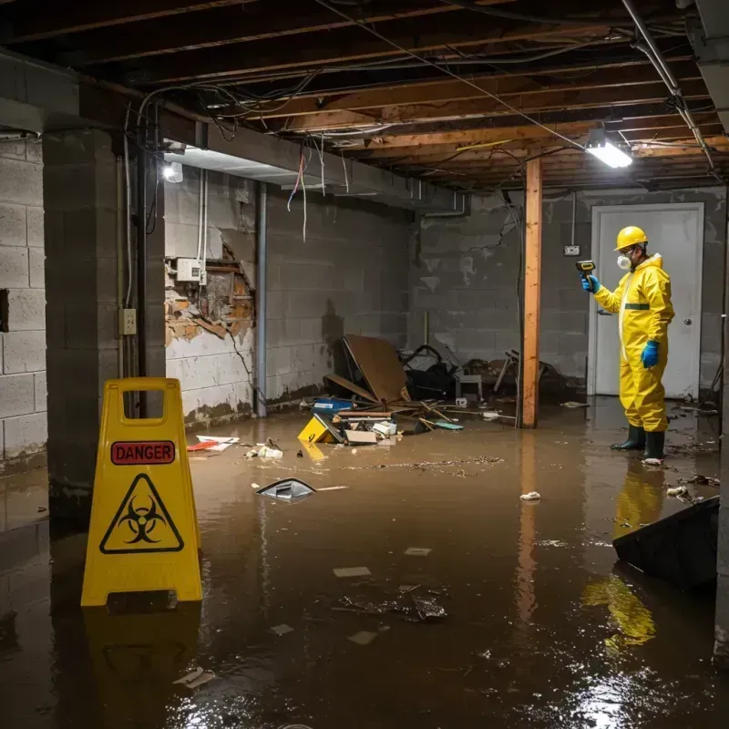 Flooded Basement Electrical Hazard in Tigerville, SC Property